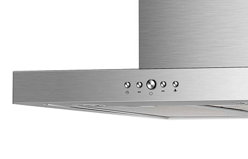 Απεικονίζεται κοντινό στα πλήκτρα του απορροφητήρα.